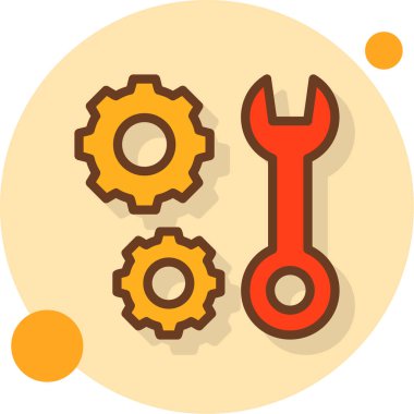 dişli ayarları. Web simgesi basit illüstrasyon