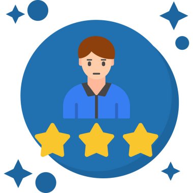 derecelendirme yıldız vektörü düz tasarım simgesi