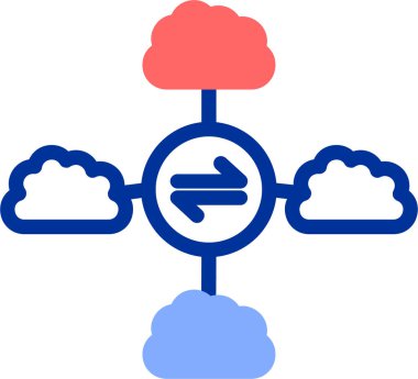 Bulut. Web simgesi basit illüstrasyon