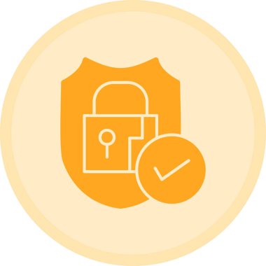 Kilit. Web simgesi basit illüstrasyon