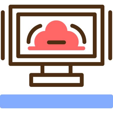 Bulut. Web simgesi basit illüstrasyon