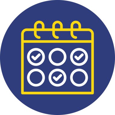 Takvim simgesi vektör illüstrasyonu