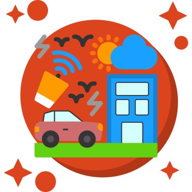 Mobil akıllı ev için vektör simgesi kavramı