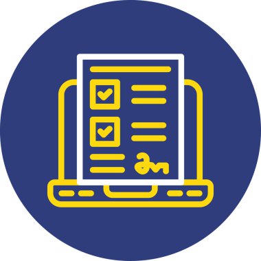 Dizüstü bilgisayarı olan bir tabletin vektör simgesi