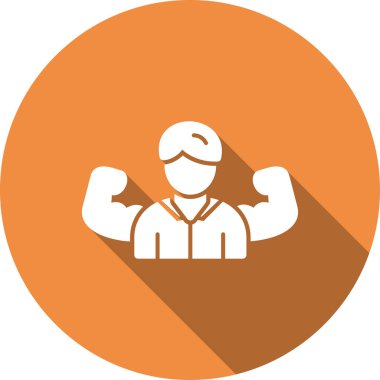 İnşaatçı. Web simgesi basit illüstrasyon