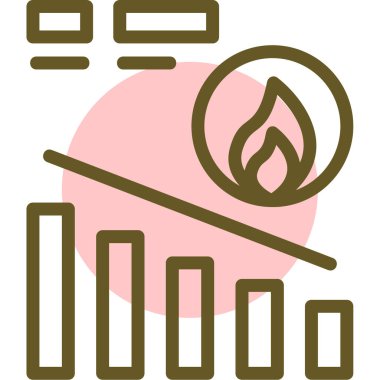 Bir şömine simgesinin vektör illüstrasyonu