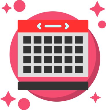 Takvim simgesi vektör illüstrasyonu