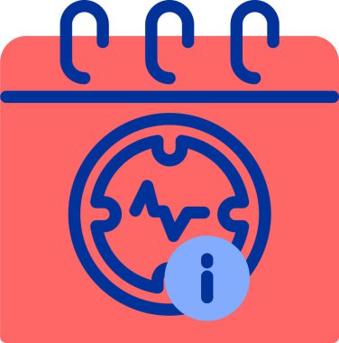 Bir takvim simgesinin vektör illüstrasyonu