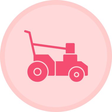 Traktör ikonu. Vektör illüstrasyonu