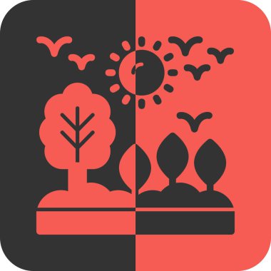 Bir bitki simgesinin vektör illüstrasyonu.