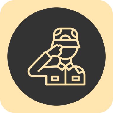 Polis memuru ikon vektör çizimi tasarımı