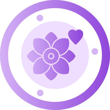 Çiçek. Web simgesi basit illüstrasyon