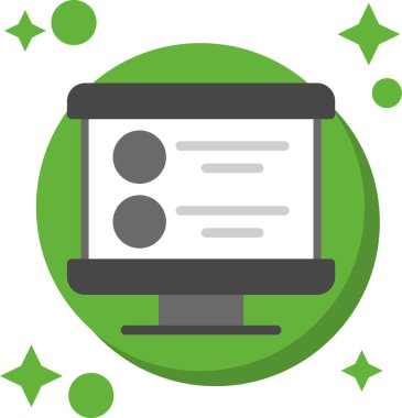 Bilgisayar. Web simgesi basit tasarım