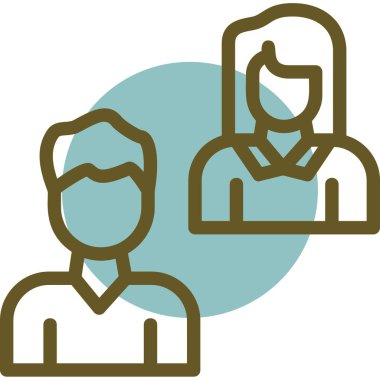 İş adamları. Web simgesi basit illüstrasyon