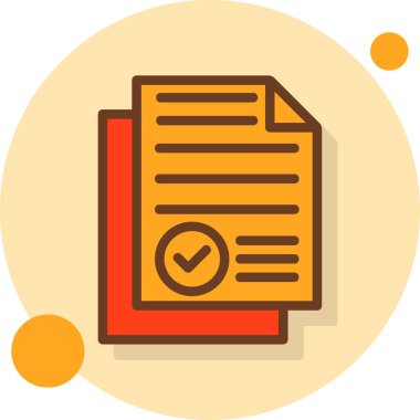 Belge. Web simgesi basit illüstrasyon