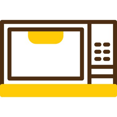 Mikrodalga fırın vektör çizgisi ikonu, mutfak gereçleri, cihaz işareti. piksel mükemmel doğrusal simge