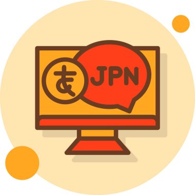 Japon döviz kuru. vektör illüstrasyonu.