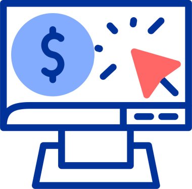 Dolar simgesi olan bilgisayar