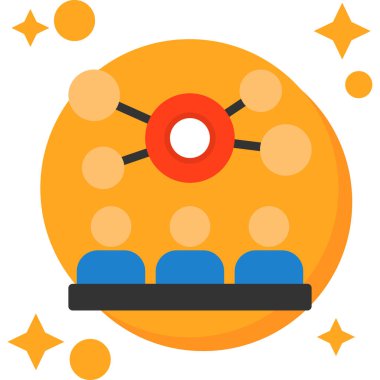 Sinema ikonu vektörü izole edildi. vektör