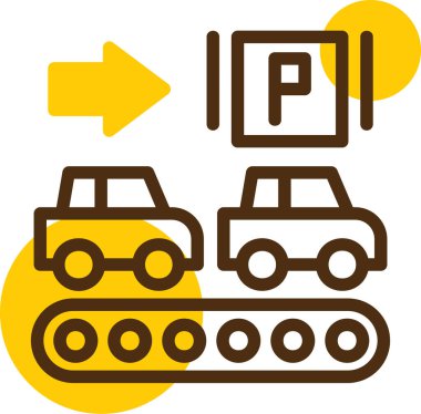 araba park vektörü resimleme