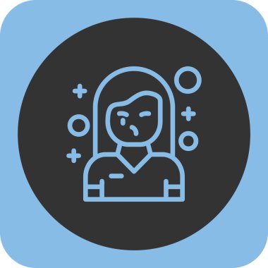 Bir kadın simgesinin vektör illüstrasyonu