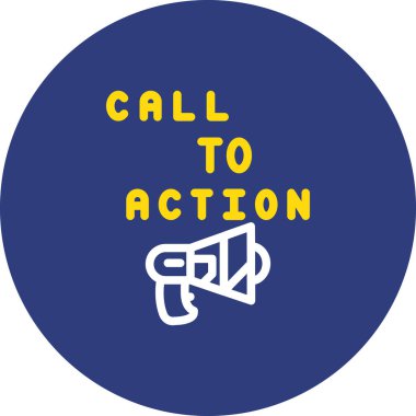 Mavi hat Megafon simgesi mavi arkaplanda izole edildi. Sözcü işareti. Vektör.