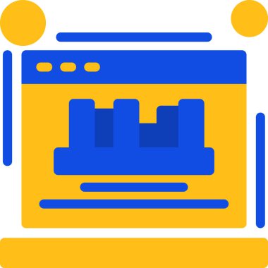 Bilgisayar monitörü. Basit resimleme