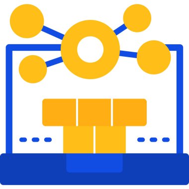düz biçimli analitik grafik veri simgesi