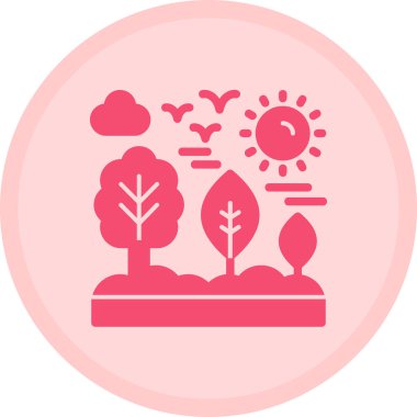 Doğa simgesinin vektör illüstrasyonu