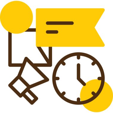 Zaman simgesi vektör illüstrasyonu