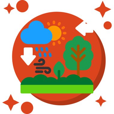 Güneş hava simge vektör çizim