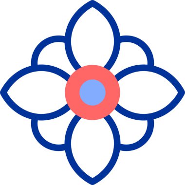 Çiçek. Web simgesi basit illüstrasyon