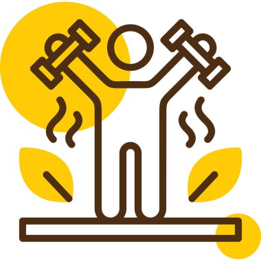 Minimalist vektör çizimi, enerji konseptinin simgesi