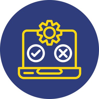 Dizüstü bilgisayar simgesi vektör çizimi