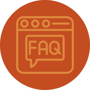 Soru faq vektör simgesi modern basit tasarım