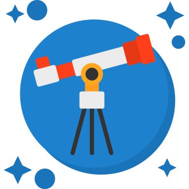 Teleskop Simgesi Moda Biçiminde İzole Arkaplan