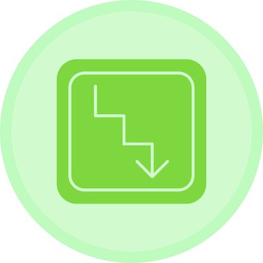 Yeşil bir simgenin vektör illüstrasyonu