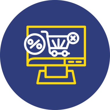 İnternetten alışveriş. Basit resimleme