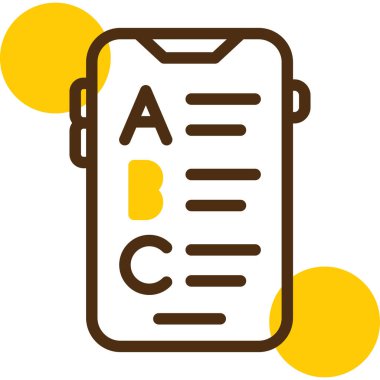 Sınav. Web simgesi basit illüstrasyon