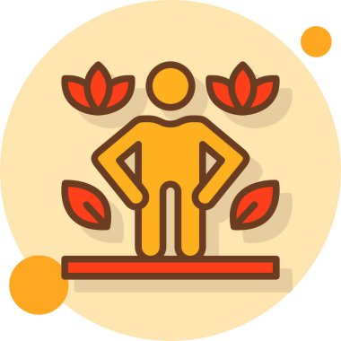 yoga simgesi modern vektör illüstrasyonu