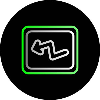 Bir yol simgesinin vektör illüstrasyonu