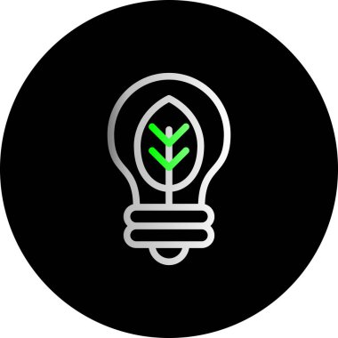 Ampul simgesinin vektör illüstrasyonu, fikir kavramı