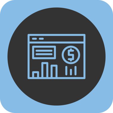 analitik grafik vektör simgesi