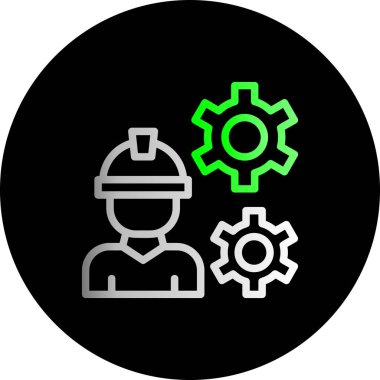 Modern dişli simgesinin vektör çizimi