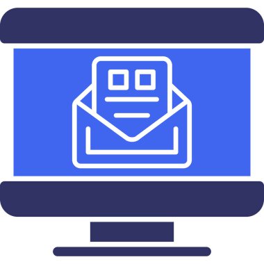 E-posta. Web simgesi basit illüstrasyon