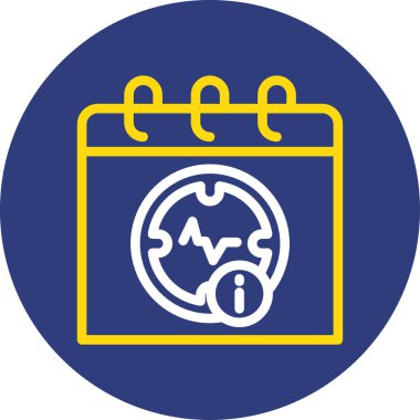 Takvim simgesinin vektör illüstrasyonu