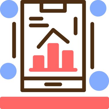 Cep telefonu. Web simgesi basit illüstrasyon