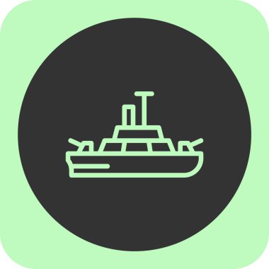 Gemi simgesi vektör illüstrasyonu