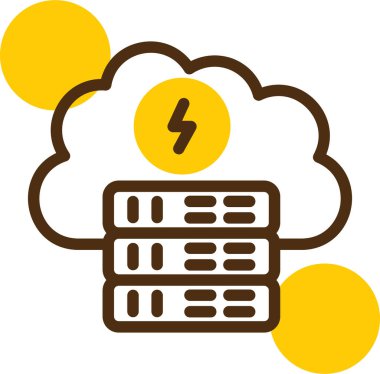 Veri Bulutu veritabanı simgesi ana hat biçiminde