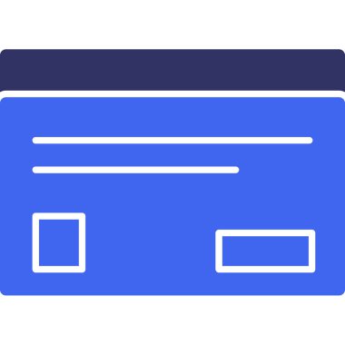 Kredi Kartı. Web simgesi basit illüstrasyon